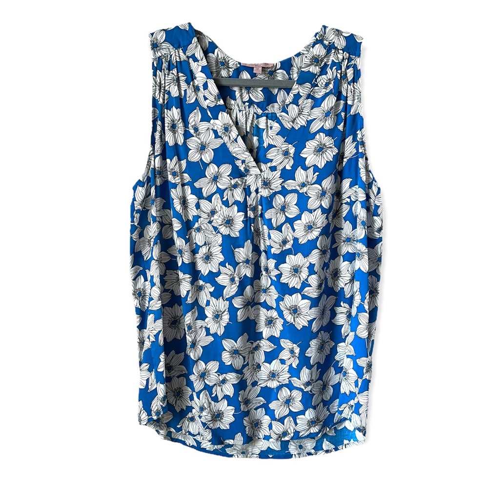 St. Tropez West Floral Tank Top size M